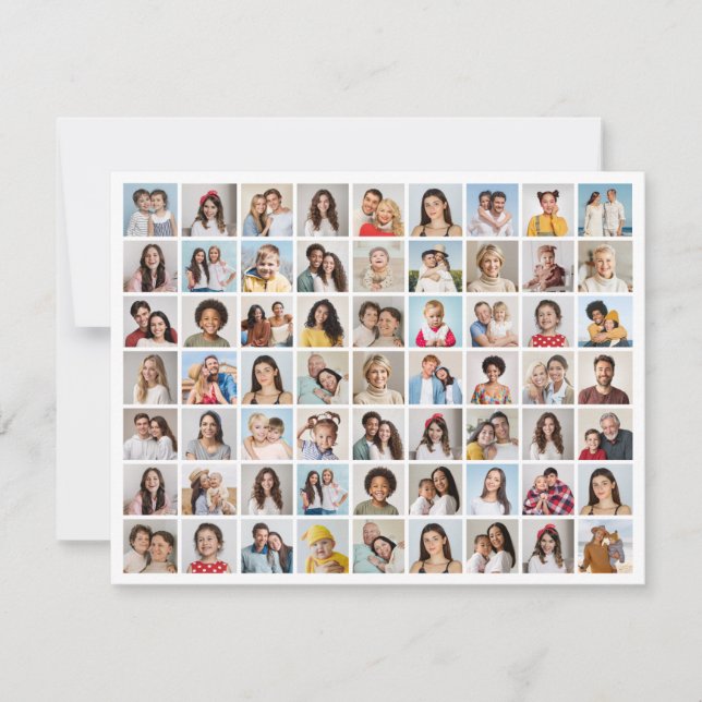 Cartão Crie Sua Própria Saudação De Colagem De Fotografia (Frente)