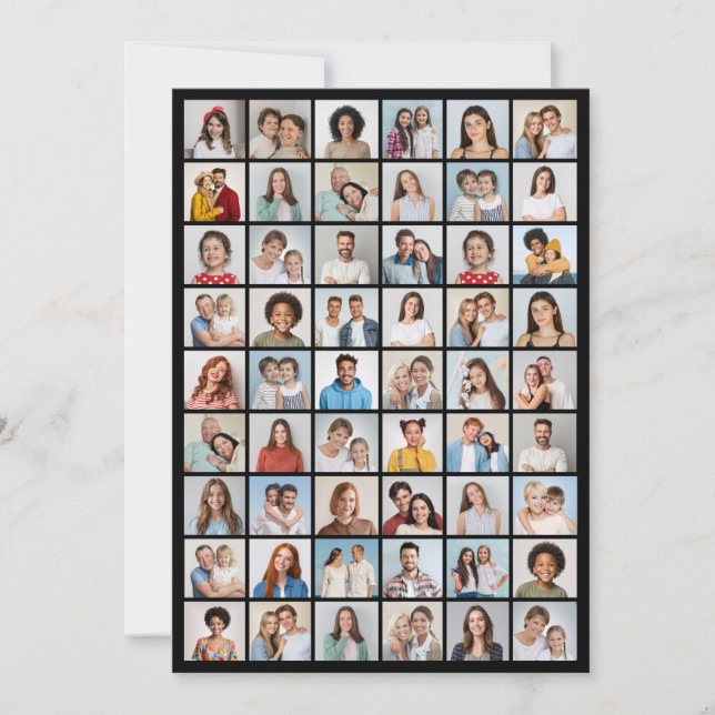 Cartão Crie Sua Própria Saudação De Colagem De Fotografia (Frente)