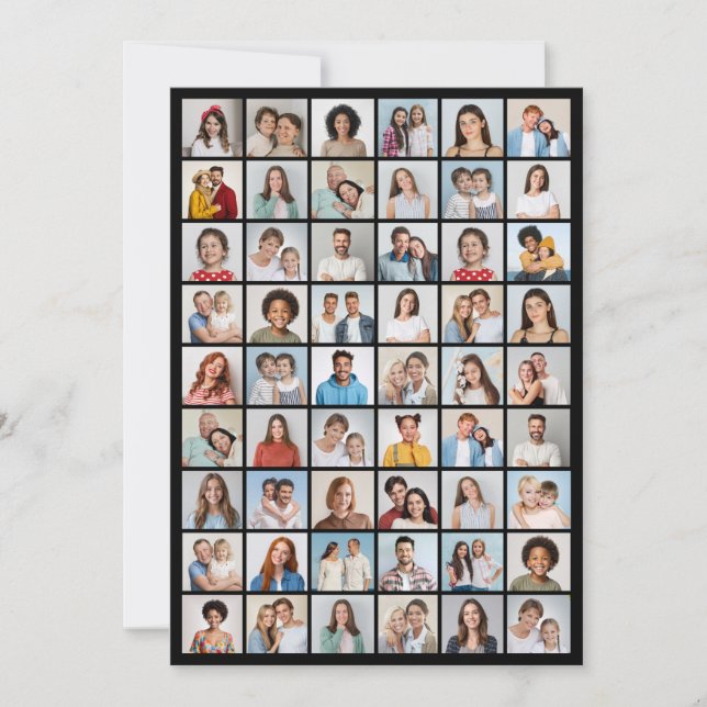 Cartão Crie Sua Própria Saudação De Colagem De Fotografia (Frente)