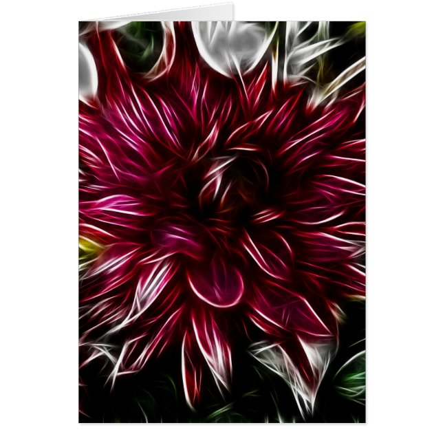 Cartão Crimson Flower (Frente)