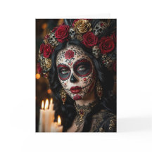 Crimson Rose Calavera – Dia de Finados Elegante