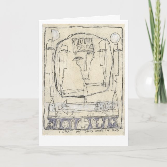 Cartão Crio minha história onde sou rei. (Frente)