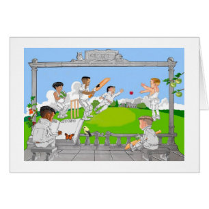 Cartão críquete, críquete bonito