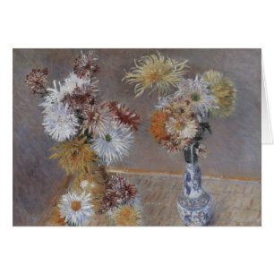 Cartão Crisântemos por Gustave Caillebotte