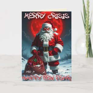 Cartão Crise Alegre & Feliz Natal com Novo Medo
