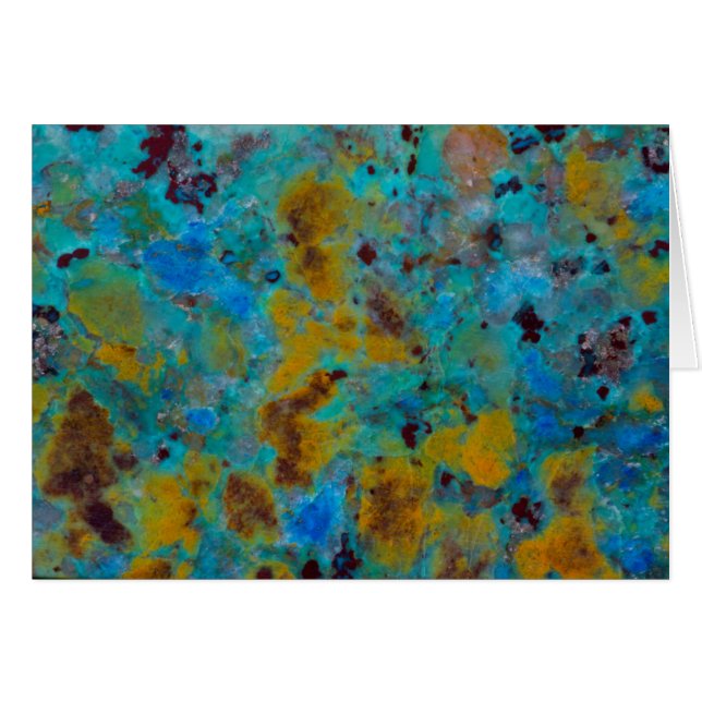 Cartão Crisocola Jasper Azul Manchado (Frente Horizontal)