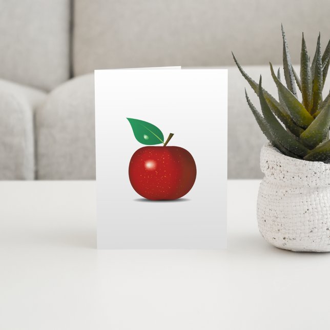 Cartão Crisp Red Apple Note Cards (Criador carregado)