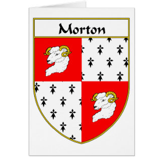 Cartão Crista da brasão/família de Morton