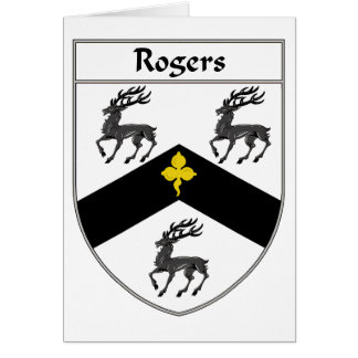 Cartão Crista da brasão/família de Rogers