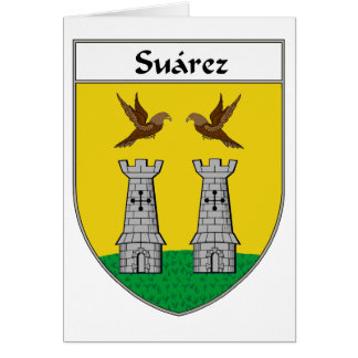 Cartão Crista da brasão/família de Suárez