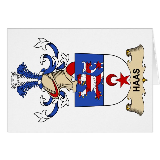 Cartão Crista da família de Haas (Frente Horizontal)