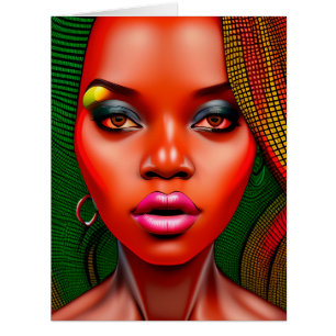 Cartão Cristã Negra Sista Salty Melanin Queen