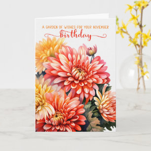 Cartão Cristâmatos para o aniversário de novembro