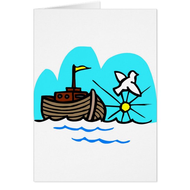 Cartão Cristão artwork_1 da arca de Noah (Frente)