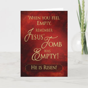 Cartão Cristão - ENCORAJAMENTO - Ele está riscado -