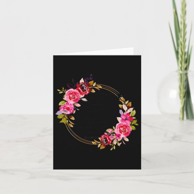 Cartão Cristão Floral Quando Meu Coração É Esmagado Bíbli (Frente)