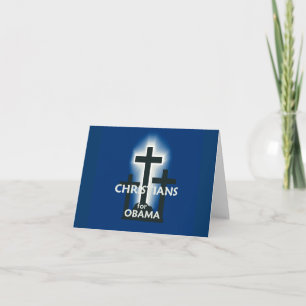 Cartão CRISTÃOS para a placa Obama