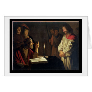 Cartão Cristo antes de Caiaphas (óleo em canvas)