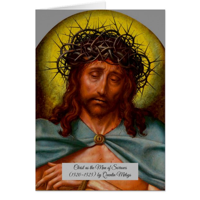 Cartão Cristo como o Homem das Tristezas (Frente)