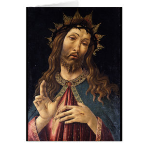 Cartão Cristo coroado com os espinhos por Botticelli