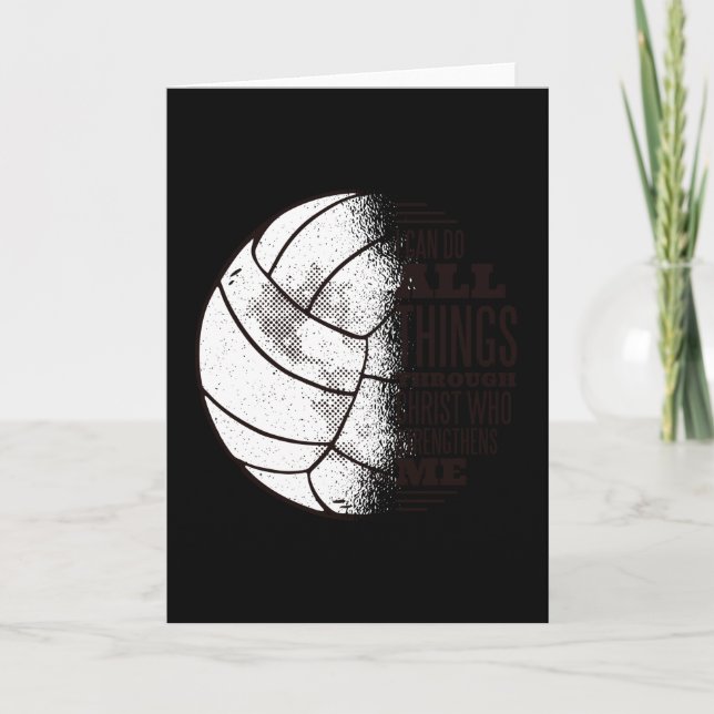 Cartão Cristo de vôlei (Frente)