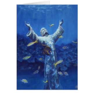 Cartão cristo e angelfish