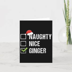 Cartão Cristo Irlandês Naughn Nice Ginger Redhead Santa H