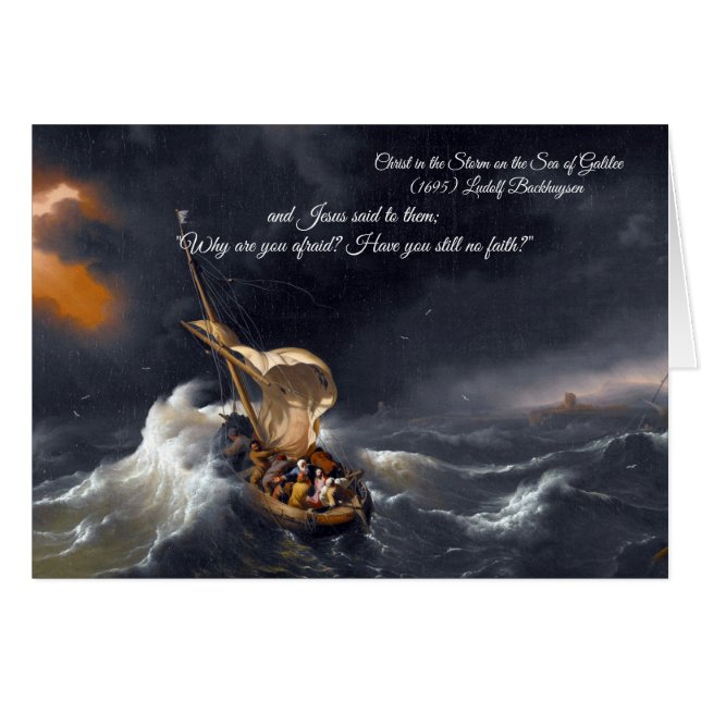 Cartão Cristo na Tempestade (Frente Horizontal)