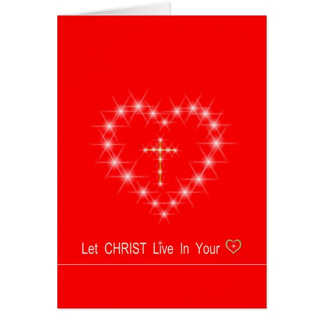 Cartão Cristo no coração (Frente)