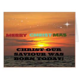 Cartão Cristo Nosso Salvador Foi Nascer Hoje