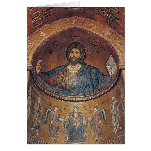 Cartão Cristo Pantocrator e Madonna (Frente)