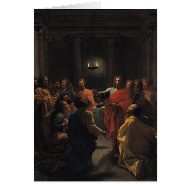 Cartão Cristo que institui o Eucaristia (Frente)