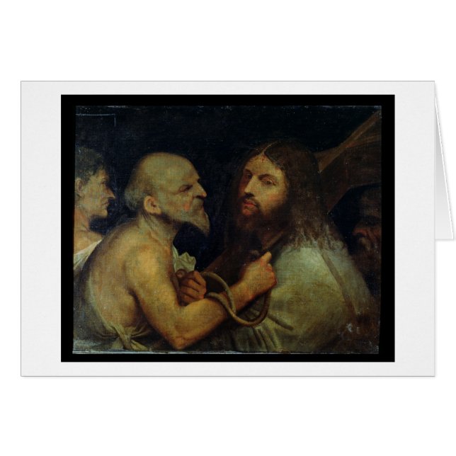 Cartão Cristo que leva a cruz (Frente Horizontal)