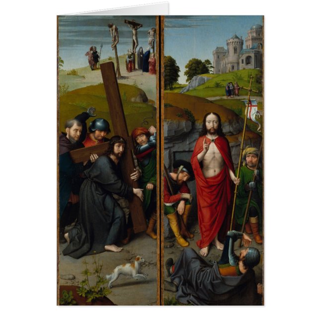 Cartão Cristo que leva a cruz (Frente)
