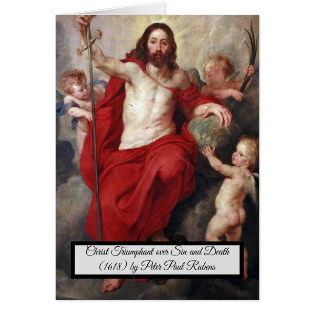 Cartão Cristo Triunfante sobre a morte (Frente)