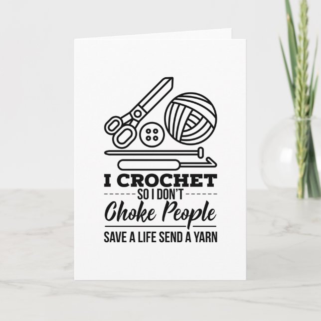 Cartão Croché Crocheteur Fio (Frente)