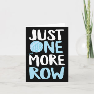 Cartão Crochet Apenas Mais Uma Fileira De Linha E Agulha 