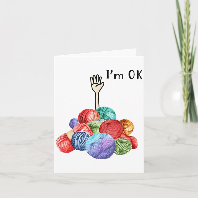 Cartão Crochet E Knitting Im Ok (Frente)