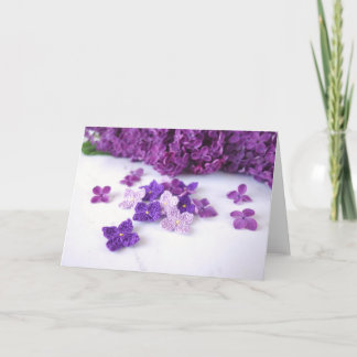 Cartão Crochet Lilac Greeting Card