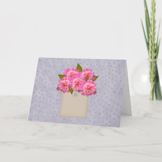 Cartão Crock Of Peonies Large Font Card (Frente)