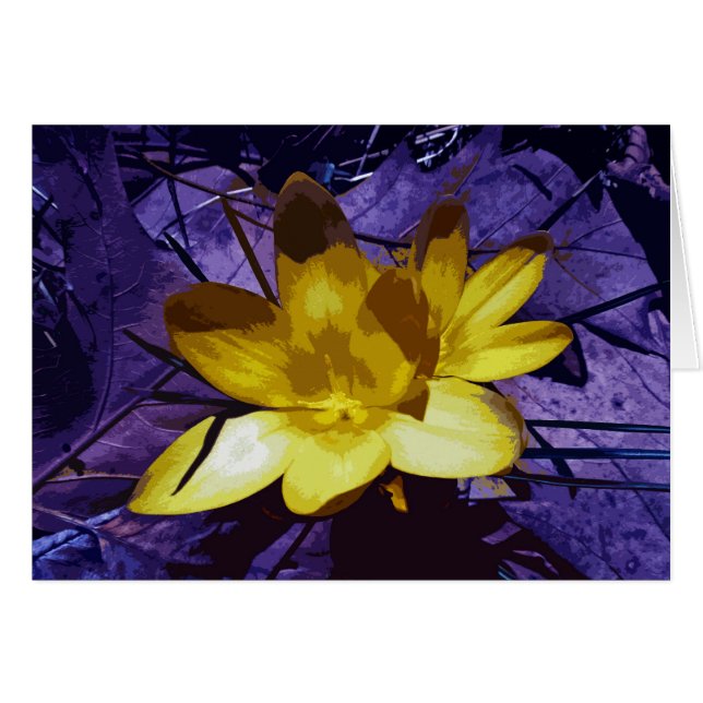 Cartão Croco Amarelo-Sol (Frente Horizontal)