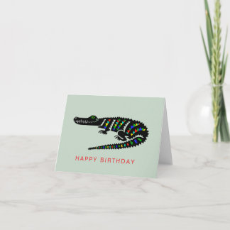 Cartão CROCODILO desenhado à mão - Natureza - Natureza -