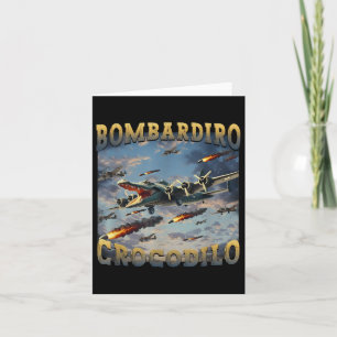 Cartão Crocodilo Engraçado Memória Bombardiro Crocodilo F