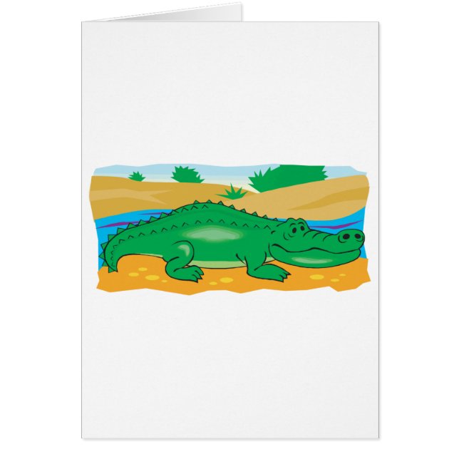 Cartão crocodilo giro (Frente)