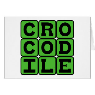 Cartão Crocodilo, Réptil Semiaquático