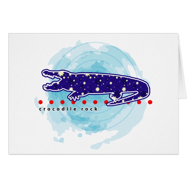 Cartão Crocodilo Rock (Frente Horizontal)