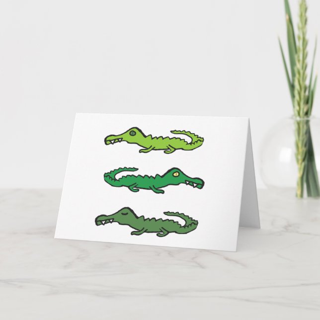Cartão Crocodilos e Jacarés (Frente)