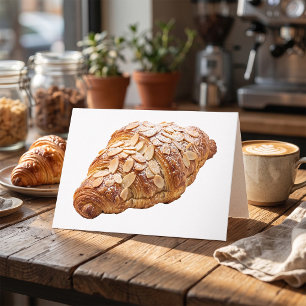Cartão Croissant Fresco de Amêndoa Pão Francês