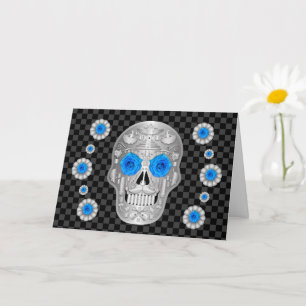 Cartão Cromo Calavera (Rosa Azul)