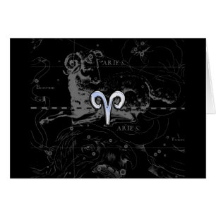 Cartão Cromo como Aries Símbolo Zodíaco em Hevelius 169